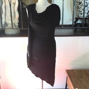 My Tribe Black Asymmetrical Dress M